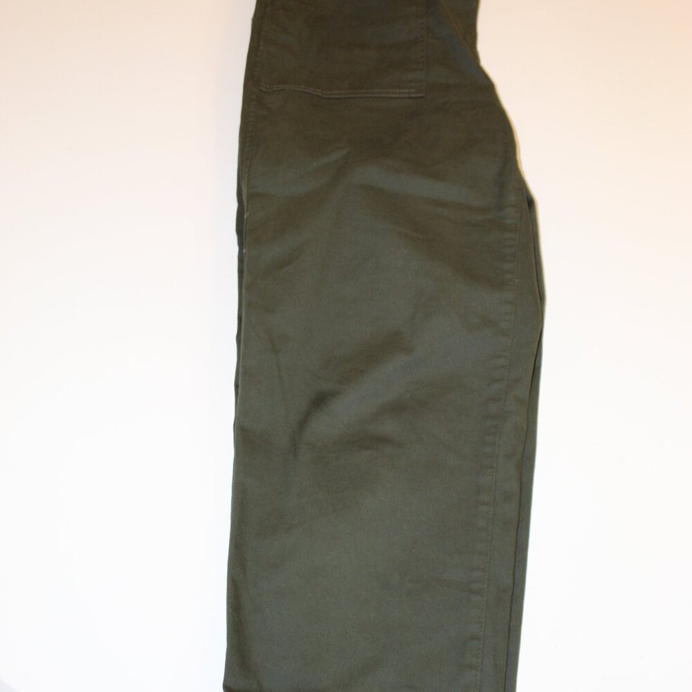 Talbots Crop Pants Size 6P Green High Rise Patch Pockets Stretch Cotton Utility - Picture 4 of 11